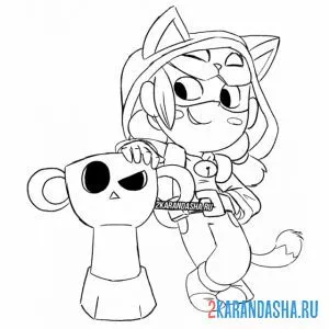 Раскраска кошка-воровка джесси скин