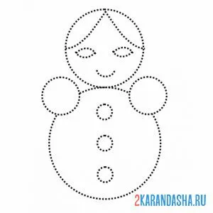 Раскраска круглая неваляшка