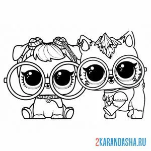 Раскраска милые лол питомцы новые