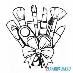 Раскраска подарочный набор косметики