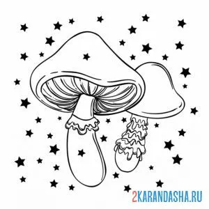Раскраска поганки грибы