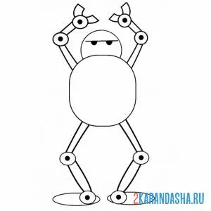 Раскраска простой робот