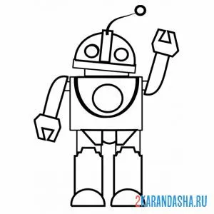 Раскраска робот похож на человека