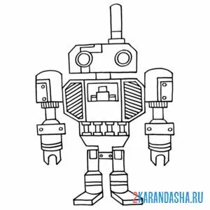 Раскраска робот роблокс