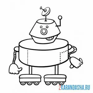 Раскраска робот спутник