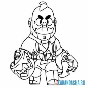 Раскраска сэм боец новый