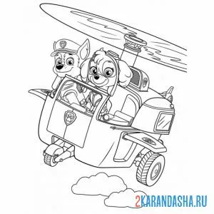 Раскраска скай на вертолете