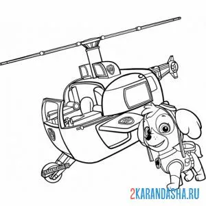 Раскраска скай у вертолета