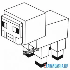 Раскраска скин овечка