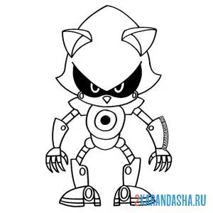 Раскраска соник робот