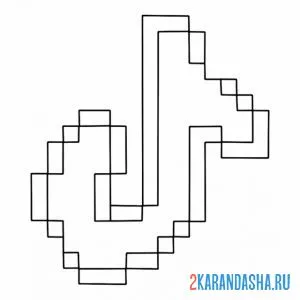 Раскраска тик ток пиксели