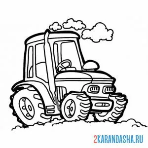 трактор на поле