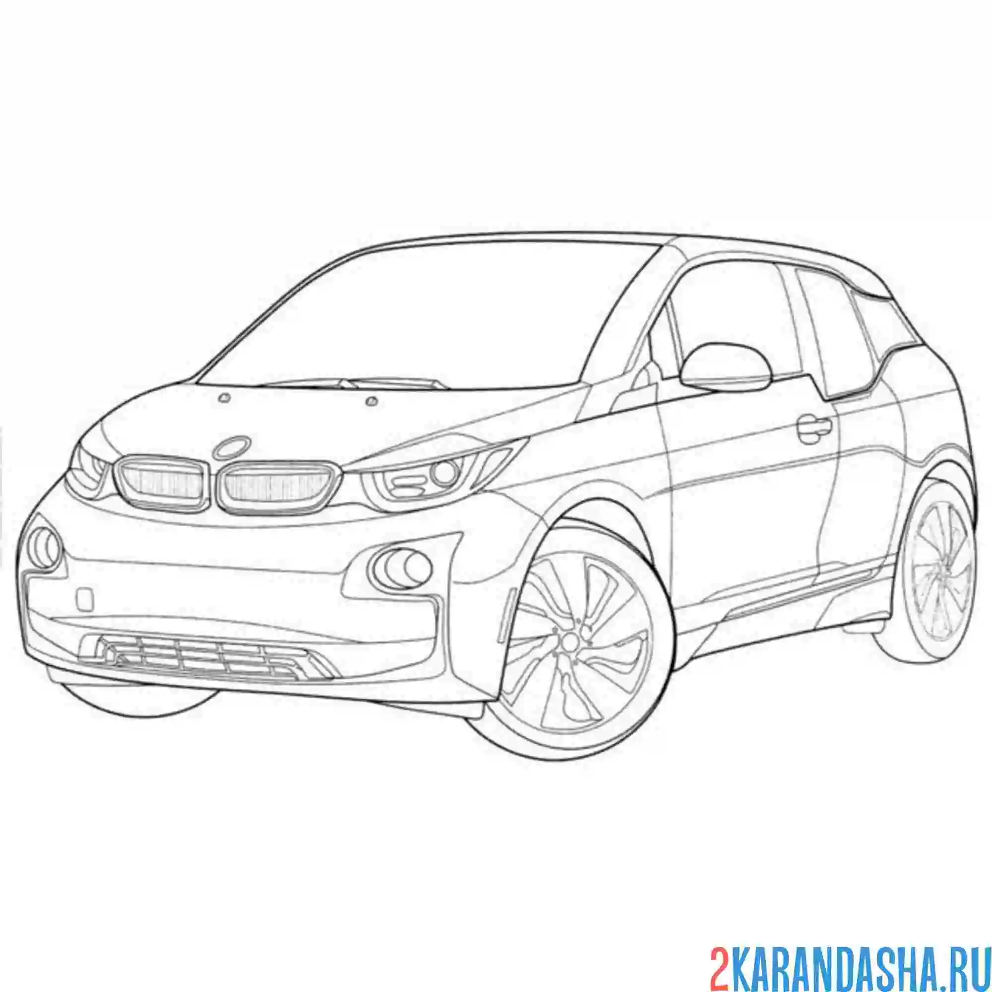 Раскраска bmw i3