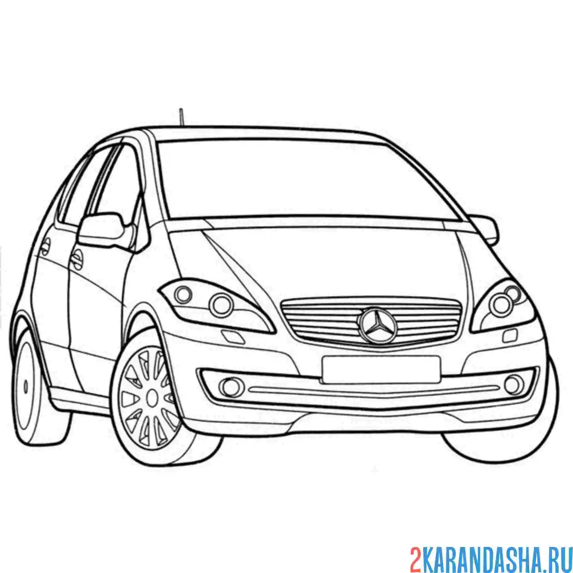 Раскраска мерседес a-class