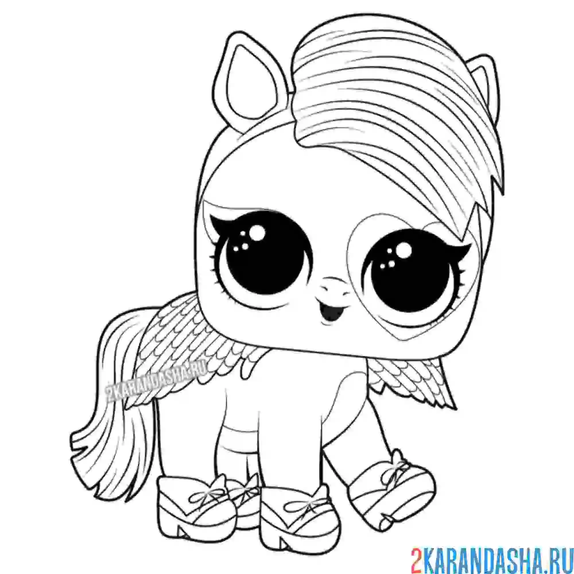 Раскраска лол питомец пони танцор (pony dancer)