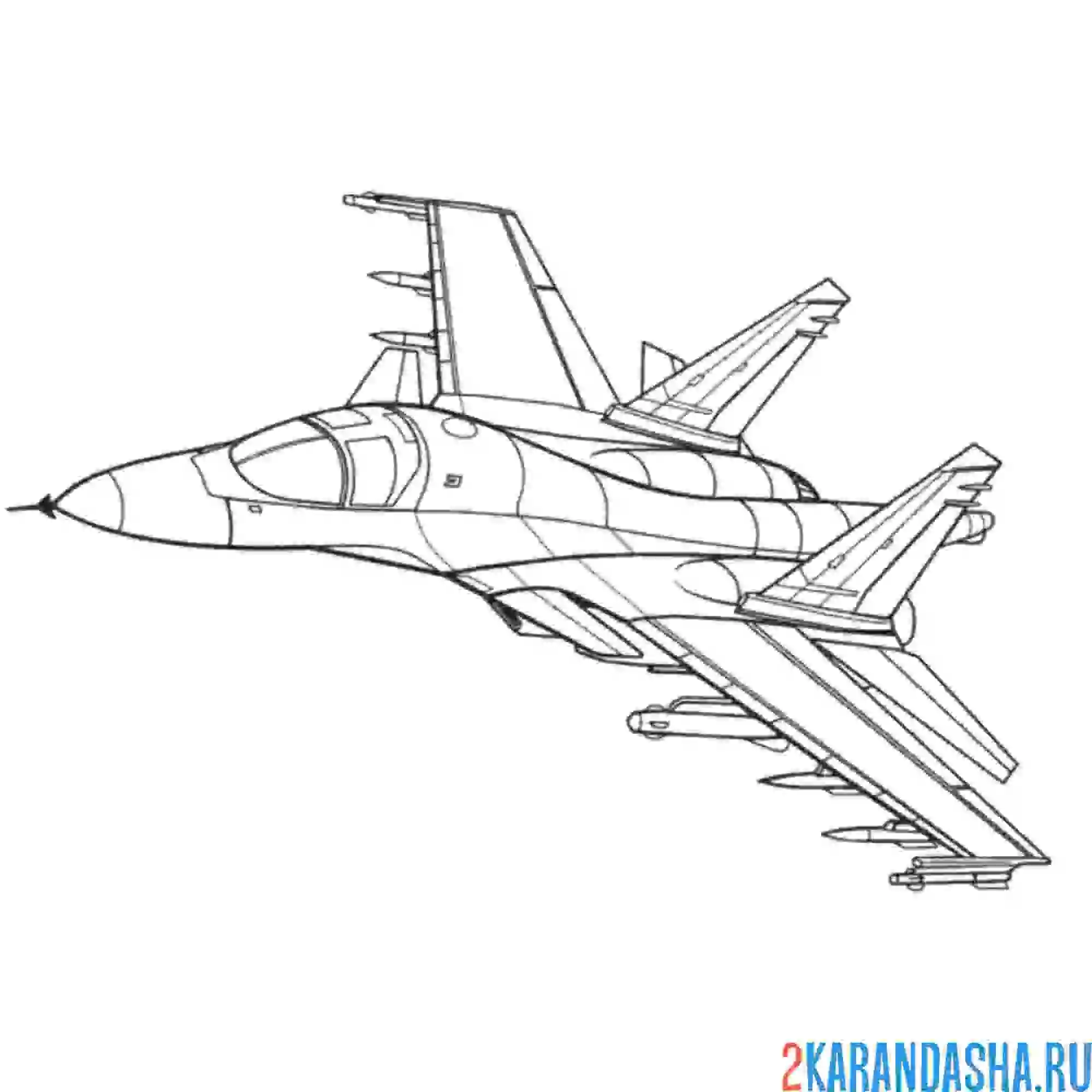 Раскраска российский многоцелевой истребитель су-34